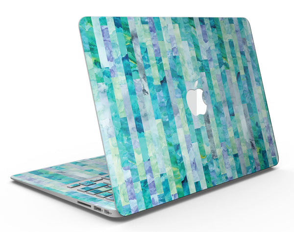 Aqua Watercolor Patchwork - MacBook Air Skin Kit