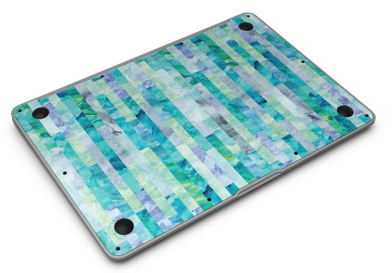 Aqua Watercolor Patchwork - MacBook Air Skin Kit