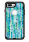 Aqua Watercolor Patchwork - iPhone 7 or 7 Plus Commuter Case Skin Kit