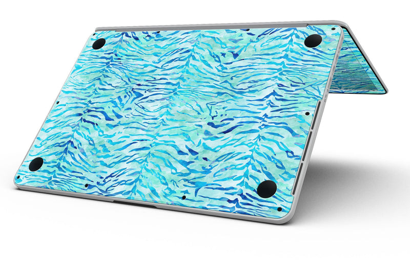 Aqua Watercolor Tiger Pattern - MacBook Pro with Retina Display Full-Coverage Skin Kit