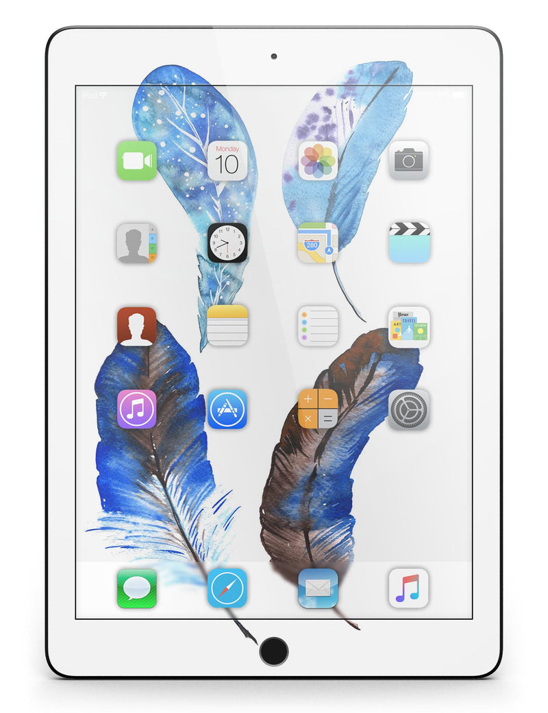 Azul Watercolor Feathers - iPad Pro 97 - View 8.jpg