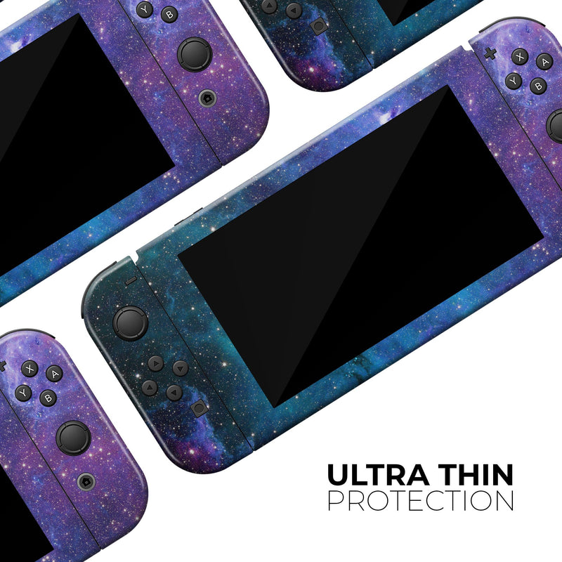 Azure Nebula - Skin Wrap Decal for Nintendo Switch Lite Console & Dock - 3DS XL - 2DS - Pro - DSi - Wii - Joy-Con Gaming Controller