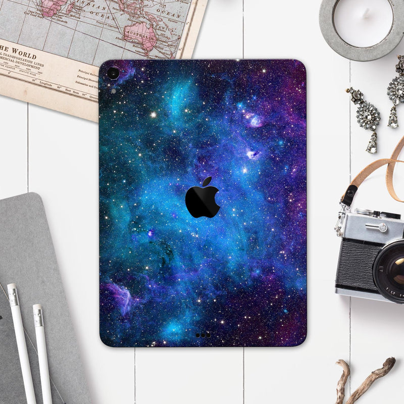 Azure Nebula - Full Body Skin Decal for the Apple iPad Pro 12.9", 11", 10.5", 9.7", Air or Mini (All Models Available)