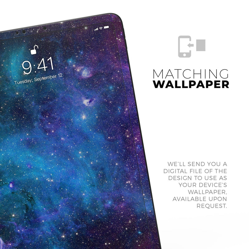 Azure Nebula - Full Body Skin Decal for the Apple iPad Pro 12.9", 11", 10.5", 9.7", Air or Mini (All Models Available)
