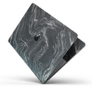 Black & Silver Marble Swirl V4 - Skin Decal Wrap Kit Compatible with the Apple MacBook Pro, Pro with Touch Bar or Air (11", 12", 13", 15" & 16" - All Versions Available)