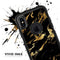 Black & Gold Marble Swirl V11 - Skin Kit for the iPhone OtterBox Cases