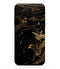 Black & Gold Marble Swirl V12 - iPhone XS MAX, XS/X, 8/8+, 7/7+, 5/5S/SE Skin-Kit (All iPhones Avaiable)
