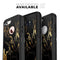 Black & Gold Marble Swirl V1 - Skin Kit for the iPhone OtterBox Cases