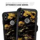 Black & Gold Marble Swirl V5 - Skin Kit for the iPhone OtterBox Cases
