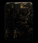 Black & Gold Marble Swirl V6 - iPhone XS MAX, XS/X, 8/8+, 7/7+, 5/5S/SE Skin-Kit (All iPhones Avaiable)
