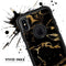 Black & Gold Marble Swirl V8 - Skin Kit for the iPhone OtterBox Cases