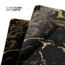 Black & Gold Marble Swirl V8 - Full Body Skin Decal for the Apple iPad Pro 12.9", 11", 10.5", 9.7", Air or Mini (All Models Available)