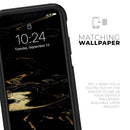 Black & Gold Marble Swirl V9 - Skin Kit for the iPhone OtterBox Cases