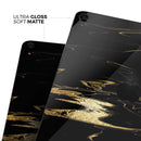 Black & Gold Marble Swirl V9 - Full Body Skin Decal for the Apple iPad Pro 12.9", 11", 10.5", 9.7", Air or Mini (All Models Available)