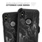 Black & Silver Marble Swirl V1 - Skin Kit for the iPhone OtterBox Cases