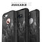 Black & Silver Marble Swirl V1 - Skin Kit for the iPhone OtterBox Cases