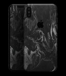 Black & Silver Marble Swirl V1 - iPhone XS MAX, XS/X, 8/8+, 7/7+, 5/5S/SE Skin-Kit (All iPhones Avaiable)