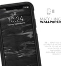 Black & Silver Marble Swirl V2 - Skin Kit for the iPhone OtterBox Cases