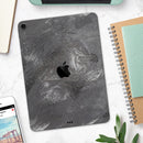 Black & Silver Marble Swirl V5 - Full Body Skin Decal for the Apple iPad Pro 12.9", 11", 10.5", 9.7", Air or Mini (All Models Available)