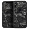 Black & Silver Marble Swirl V6 - Skin Kit for the iPhone OtterBox Cases