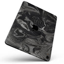 Black & Silver Marble Swirl V6 - Full Body Skin Decal for the Apple iPad Pro 12.9", 11", 10.5", 9.7", Air or Mini (All Models Available)