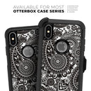 Black & White Paisley Pattern V1 - Skin Kit for the iPhone OtterBox Cases