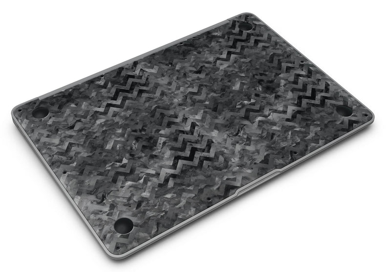 Black Basic Watercolor Chevron Pattern - MacBook Air Skin Kit