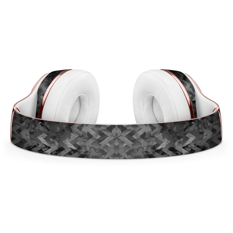 Black Basic Watercolor Chevron Pattern Full-Body Skin Kit for the Beats by Dre Solo 3 Wireless Headphones