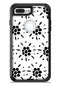 Black Floral Pedals with Clear Cacking - iPhone 7 or 7 Plus Commuter Case Skin Kit