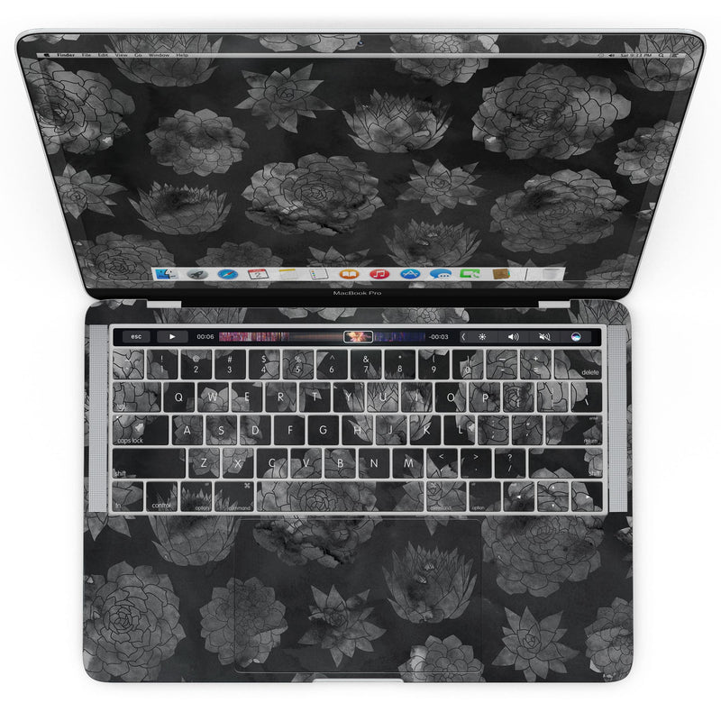 MacBook Pro with Touch Bar Skin Kit - Black_Floral_Succulents-MacBook_13_Touch_V4.jpg?