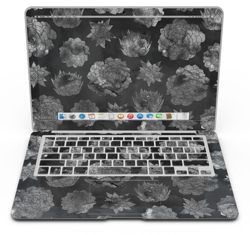 Black Floral Succulents - MacBook Air Skin Kit