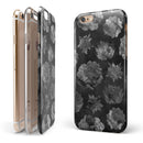 Black Floral Succulents iPhone 6/6s or 6/6s Plus 2-Piece Hybrid INK-Fuzed Case