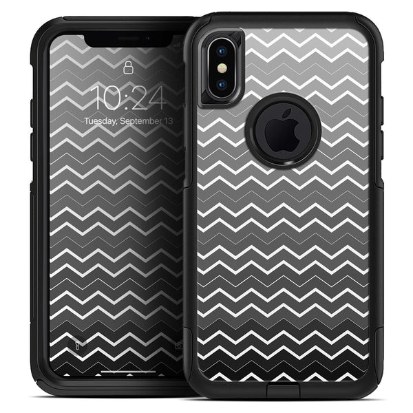 Black Gradient Layered Chevron - Skin Kit for the iPhone OtterBox Cases