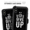 Black Hammered Never Give Up - Skin Kit for the iPhone OtterBox Cases