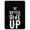 Black Hammered Never Give Up - Full Body Skin Decal for the Apple iPad Pro 12.9", 11", 10.5", 9.7", Air or Mini (All Models Available)