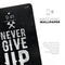 Black Hammered Never Give Up - Full Body Skin Decal for the Apple iPad Pro 12.9", 11", 10.5", 9.7", Air or Mini (All Models Available)