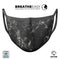 Black Scratched Marble - Made in USA Mouth Cover Unisex Anti-Dust Cotton Blend Reusable & Washable Face Mask with Adjustable Sizing for Adult or Child