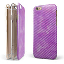 Black Slanted Lines of Purple Clouds iPhone 6/6s or 6/6s Plus 2-Piece Hybrid INK-Fuzed Case