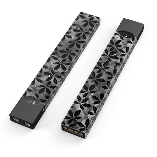 Black Watercolor Holly - Premium Decal Protective Skin-Wrap Sticker compatible with the Juul Labs vaping device