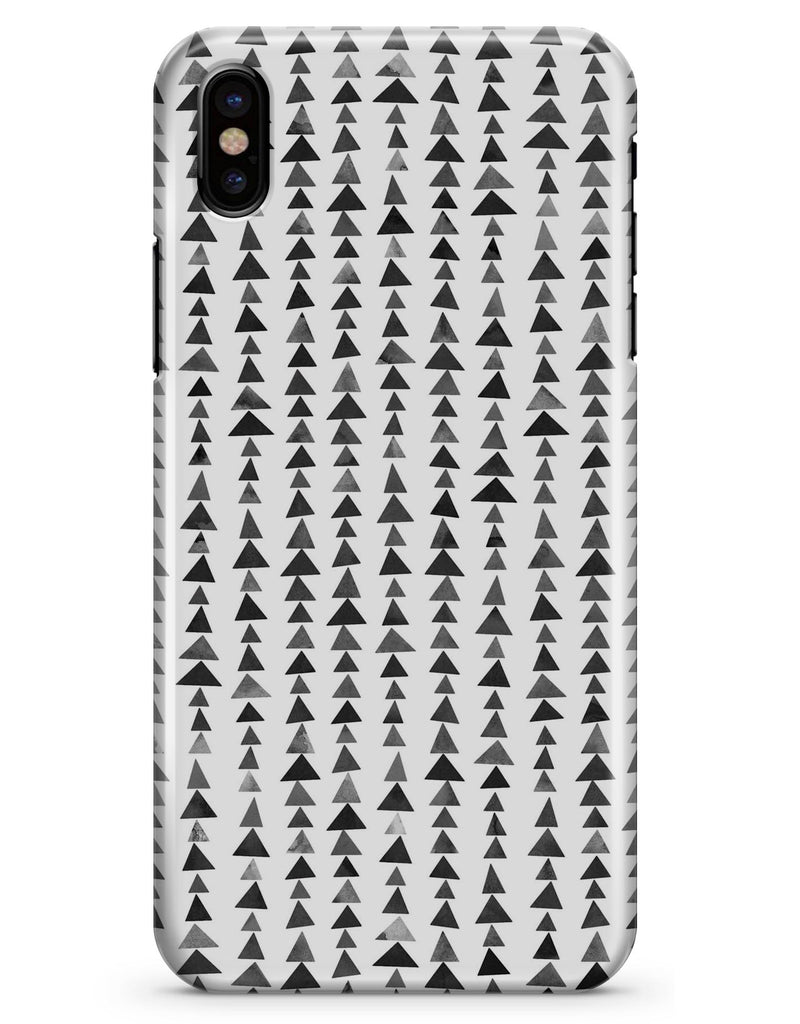 Black Watercolor Triangle Pattern V2 - iPhone X Clipit Case