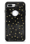 Black Watercolor and Gold Glimmer Polka Dots - iPhone 7 or 7 Plus Commuter Case Skin Kit