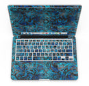 Black and Blue Damask Watercolor Pattern - MacBook Pro with Retina Display Full-Coverage Skin Kit
