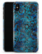 Black and Blue Damask Watercolor Pattern - iPhone X Clipit Case
