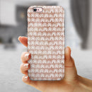 Black and Brown Grunge Surface with White Semi-Circles iPhone 6/6s or 6/6s Plus 2-Piece Hybrid INK-Fuzed Case