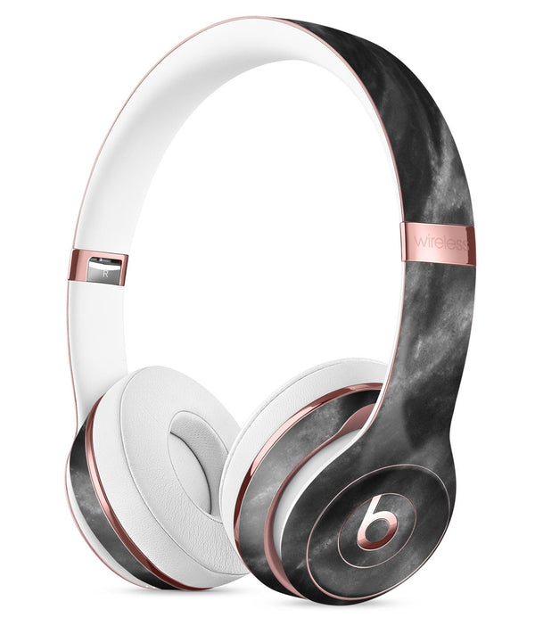 Black and Chalky White Marble Full-Body Skin Kit for the Beats by Dre Solo 3 Wireless Headphones