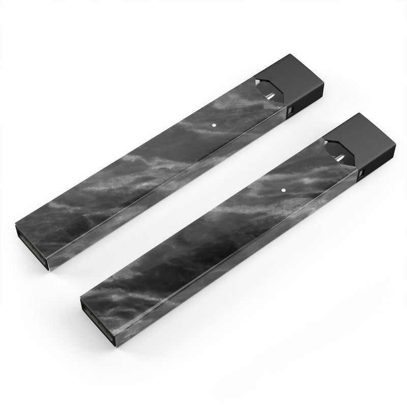 Black and Chalky White Marble - Premium Decal Protective Skin-Wrap Sticker compatible with the Juul Labs vaping device