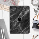 Black and Chalky White Marble - Full Body Skin Decal for the Apple iPad Pro 12.9", 11", 10.5", 9.7", Air or Mini (All Models Available)