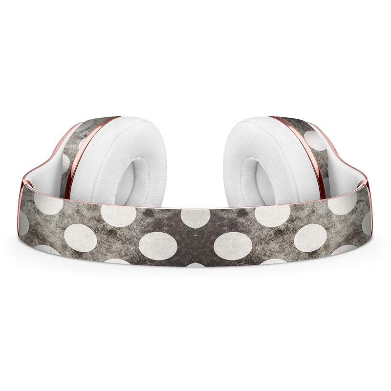 Black and Concrete Surface Polka Dots Full-Body Skin Kit for the Beats by Dre Solo 3 Wireless Headphones
