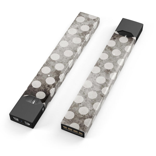 Black and Concrete Surface Polka Dots - Premium Decal Protective Skin-Wrap Sticker compatible with the Juul Labs vaping device