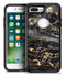 Black and Gold Marble Surface - iPhone 7 or 7 Plus Commuter Case Skin Kit